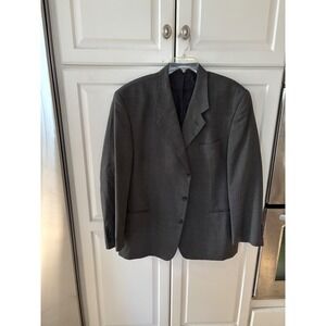 Brasero‎ Men's Gray Pin Stripe Wool Blend Blazer Jacket Size L 48/43
